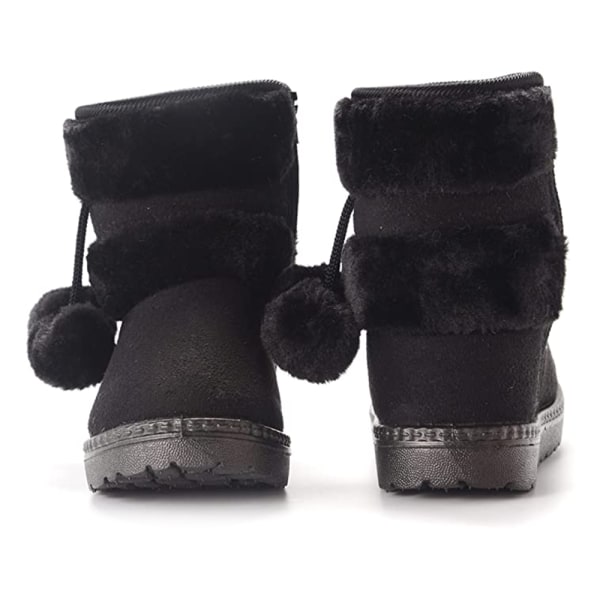 1 par Baby Boys Girls Snö Boots Premium Knapp Halkfri Mjuk S