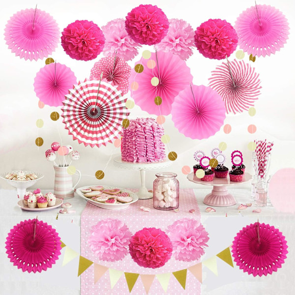 Pappersfläkt Blomuppsättning