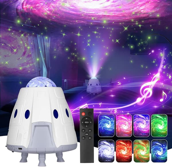 Stjernelys Projektor, LED Nat Galaxy Stjerne Projektor