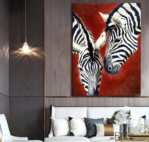 Canvas Zebra Back Street Art Graffiti Canvas Konst Dekoration Canva