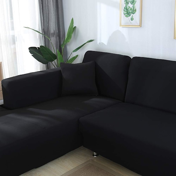 Skydda ny soffa med Spandex halkfria överdrag, fullständigt skydd för dina möbler, halkfri elastisk botten säkerställer säker passform på L-formad sektionssoffa