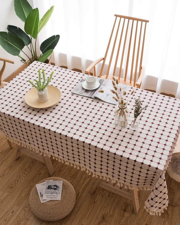 Moderne rektangulær dug 140x180cm smudsafvisende vaskbar