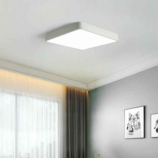 Fyrkantig LED-taklampa, Hög Ljusstyrka LED-chip För Jämn Och Mjuk Ljusfördelning I Naturligt Vitt, Flimmerfritt Ögonskydd Frostat