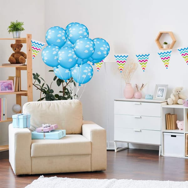 100 stk. blå sky latex balloner medium blå sky mat B