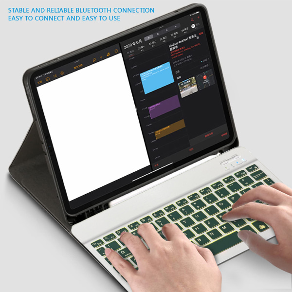 Baggrundsbelyst Bluetooth Tastatur Bærbar Trådløs Tastatur Ledningsfri R