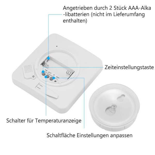 Multifunktionell Timer, Vattentät Pekskärmstimer, Temperatur- och Luftfuktighetsdisplay, Enkel Installation för Badrum, Dusch, Kök (Stor Skärm)