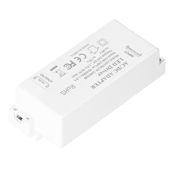 LED-drivare DC 24V 1.5A 36W Säker Isolerad Liten Strömförsörjning Transformatoradapter