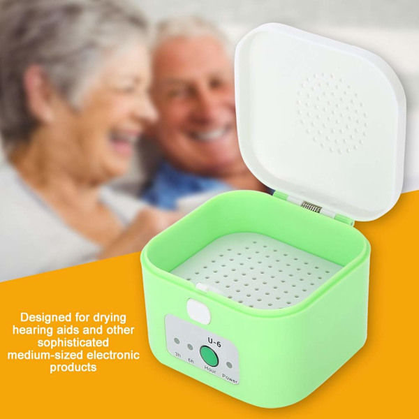 Fuktighetsfjerner Tørker Sterilisator Etui Holder, USB Tørkeboks Hørselshjelp
