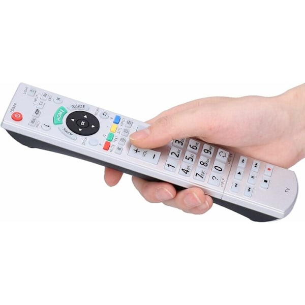 Passar Panasonic Smart 3D Plasma Lcd Led Tv, Ersättningsfjärrkontroll av bättre kvalitet, Ingen programmering krävs, Kontrollavstånd upp till 10 m, Hållbar