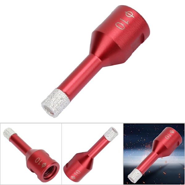 Vakuumloddet Bor-Kjernebit Trehullsag Hullkutter Vinkelsliper Hullsag (10mm)