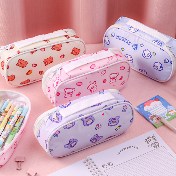Blyantsæske Pennepose, Håndholdt Blyant Holder Pose Pen Organizer