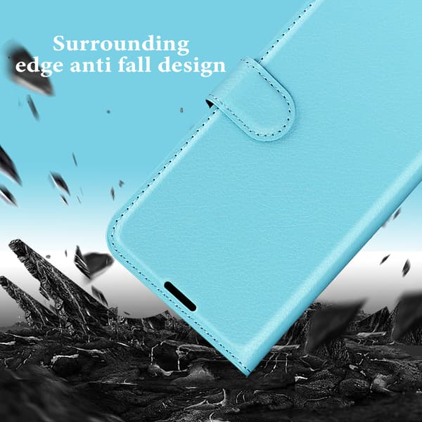 Samsung S21 Læder Wallet Case (3 Kort) - 7 Farver - Marineblå