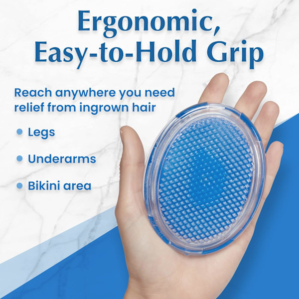 Revolusjonerende eksfolierende børste, multifunksjonell hudløsning for forebygging av barberingsnupper og behandling av inngrodde hår, ergonomisk design for enkelt grep