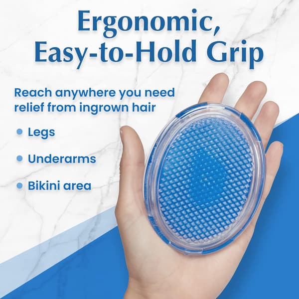 Sikkert ABS silikonemateriale, multifunktionel eksfolierende børste til behandling af indgroede hår og forebyggelse af barberknopper, ergonomisk design for nemt greb