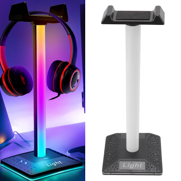 RGB Gaming Headset Stativ Typ C USB LED Hörlurar Hållare för Skrivbord Desktop Stämningsbelysning