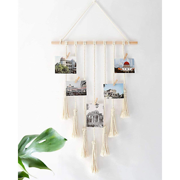 Ripustuskuva Näyttö Makrame Seinävaate Kuvat Sisustus Boho C