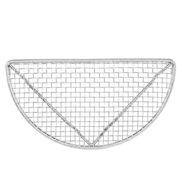 Avkjølingsrist for baking i rustfritt stål, trådrist, høy temperaturbestandig, ovnsikker for matlaging, steking, grilling, halvcirkel 18 cm