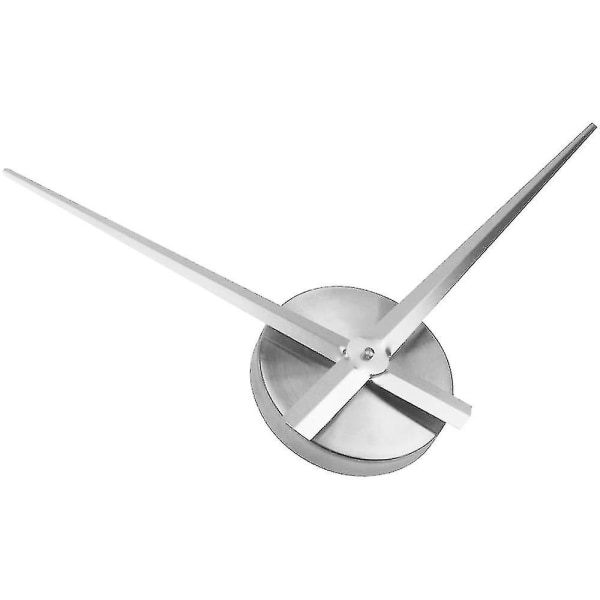 Silver 3D Klocka Visar Väggklocka, Quartz Clock Movement