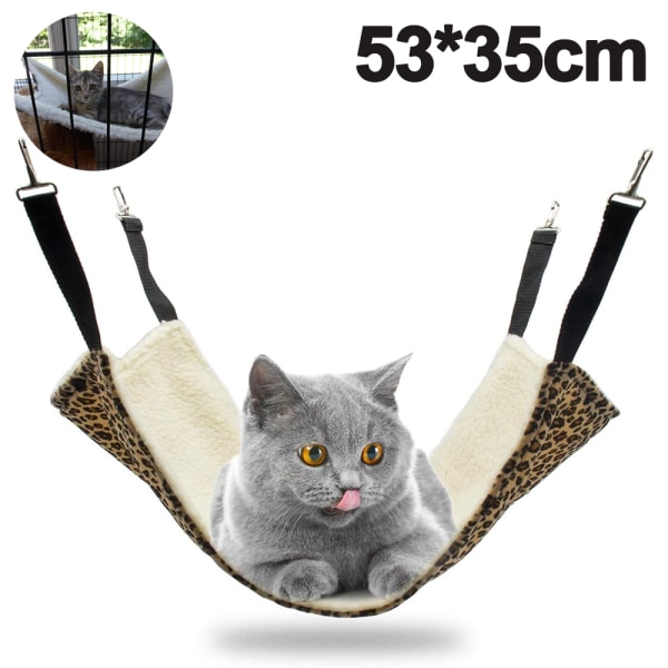 Hanging Cat Hammock, Pet Hammock for Cage, Adjustable Cat Bed