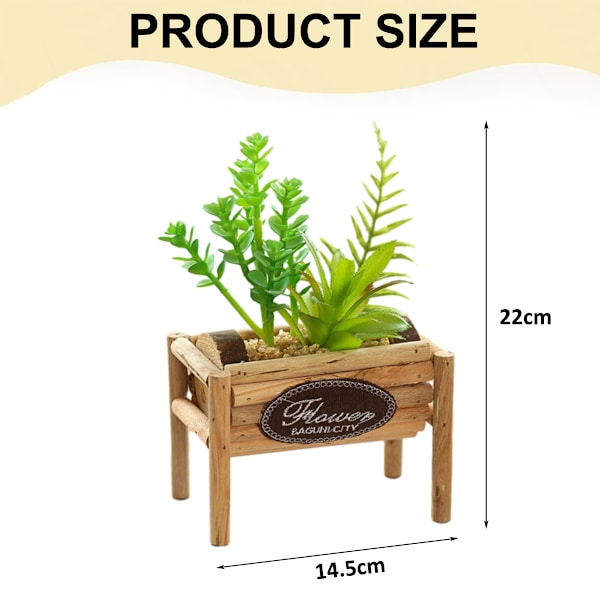 Træpotter, simulerede sukkulenter, bonsai, kreative ornamenter