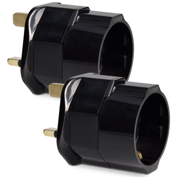 Europeisk standard till brittisk standard pluggadapter, set med 2 pajer