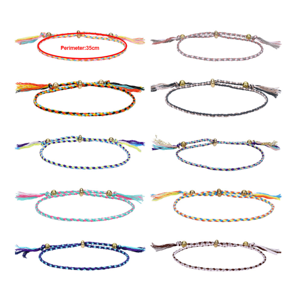 10 Woven Bracelets for Teen Girls, Adjustable Girl Braided