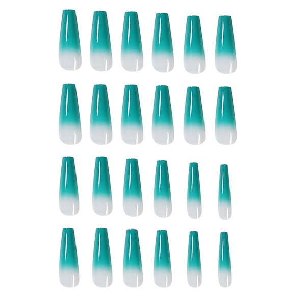 Gradient Nail Patches, Fashionable and Beautiful, Aqua Green