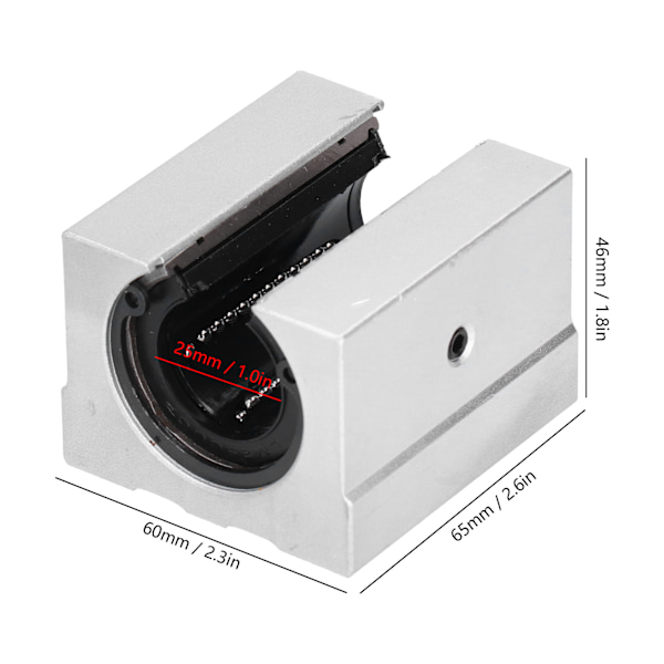 SBR25UU Lineær Kulelager Glideblokk Korrosjonsbestandig Åpen Lineærlager Glideblokk for Elektronisk Utstyr