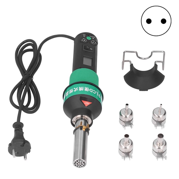 Heta luftpistol digital display borstlös motor bärbar uppvärmningsverktyg set kit för lödningEU-kontakt 220V