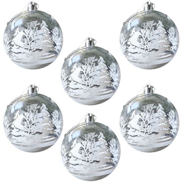 6 st DIY Hängande Genomskinliga Kulor Påfyllningsbara Dekorationer Passar för Jul Bröllop Fest Födelsedag Dekorationer - 60mm