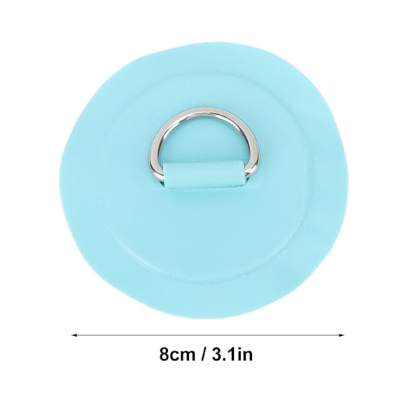 4 stk Lysegrønne D-ring lapper Runde Lettvægt D-ring PVC Lappe til Oppustelig Båd Surfbræt Stand Up Paddleboard