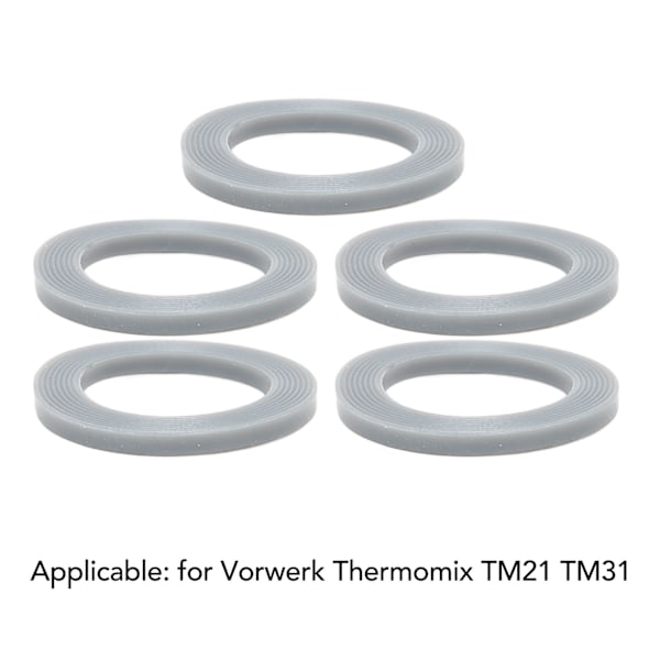 5 st Silikonblandare Skyddsringar Mixer Tillbehör Reservdelar för Vorwerk Thermomix TM21 TM31