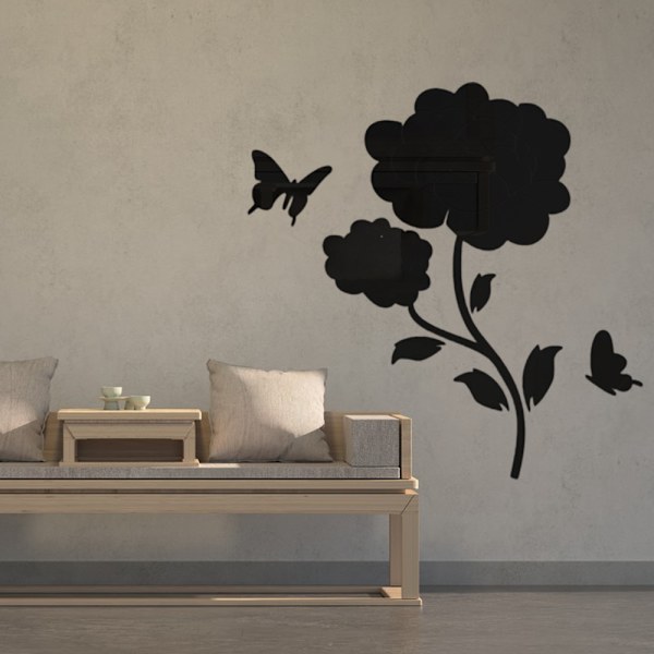 3D kolmiulotteiset kristalliseinätarra DIY peilikalvot flo