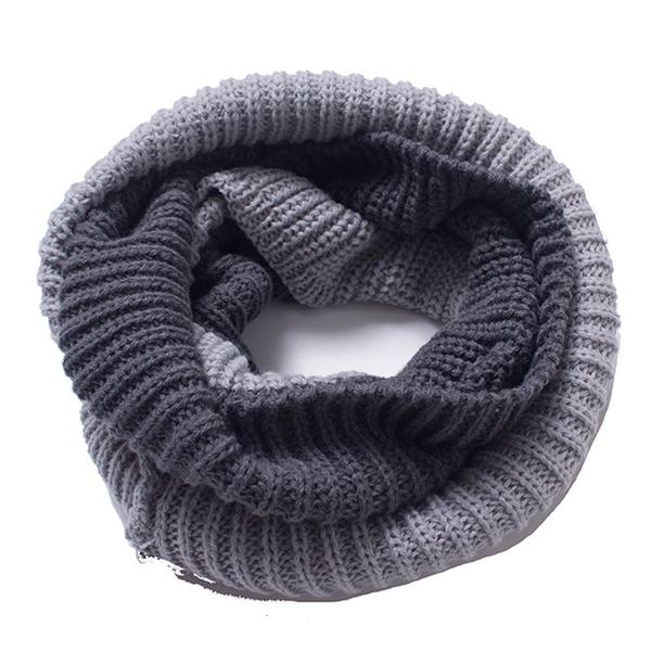 Tjock chunky halsduk dam vinter stickad infinity halsduk mode tjock