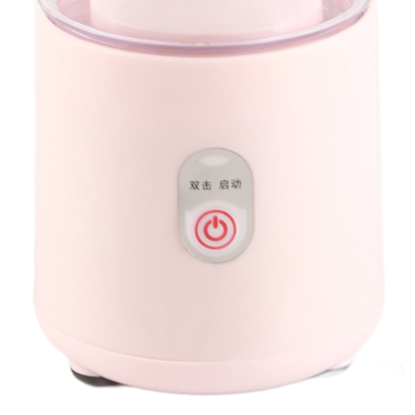 Juicer Maskin Bärbar 500ml Mini Rosa Juice Extractor 6 Blad USB Laddning Juice Maker för Frukter Grönsaker