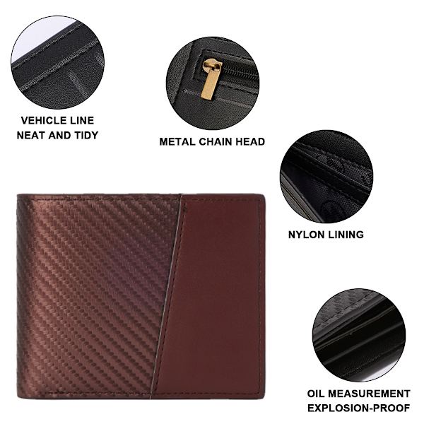 PU-läder Bifold Plånbok för Män-RFID Slim Bi Fold Plånböcker