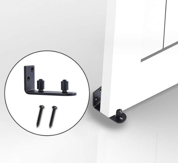 012 Pendulstop, Sort Kulstofstålstop, Flush Design, Gulve