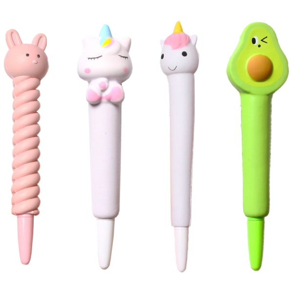 Squishy and Cute Pen - Gel Pen Skolmaterial för flickor och pojkar