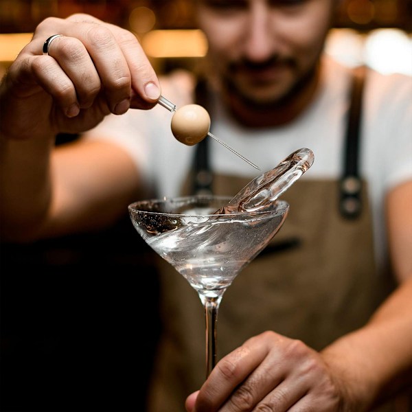 Cocktail-nåle i rustfrit stål, Sølv (Sæt af 6)