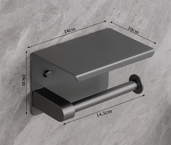 Ikke-perforeret toiletpapirholder i rustfrit stål, 14 * 10