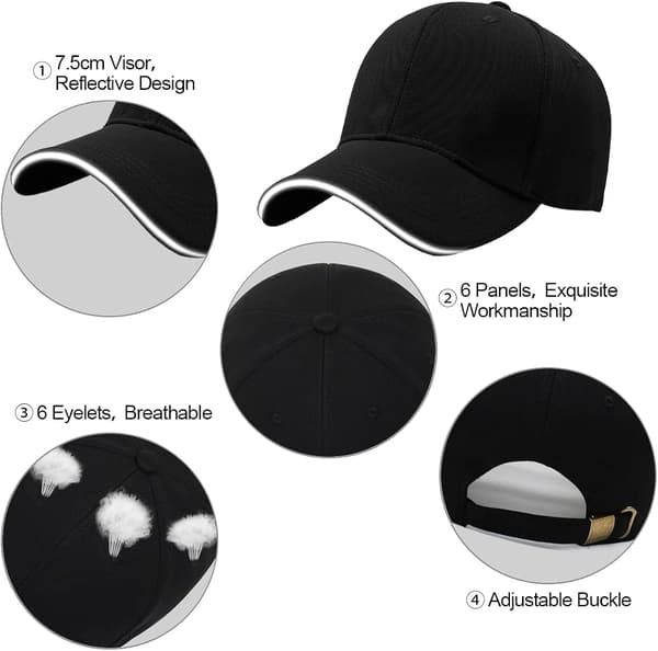 Baseballkasket, Unisex Justerbar Panel Solhat, Golfkasketter Sport