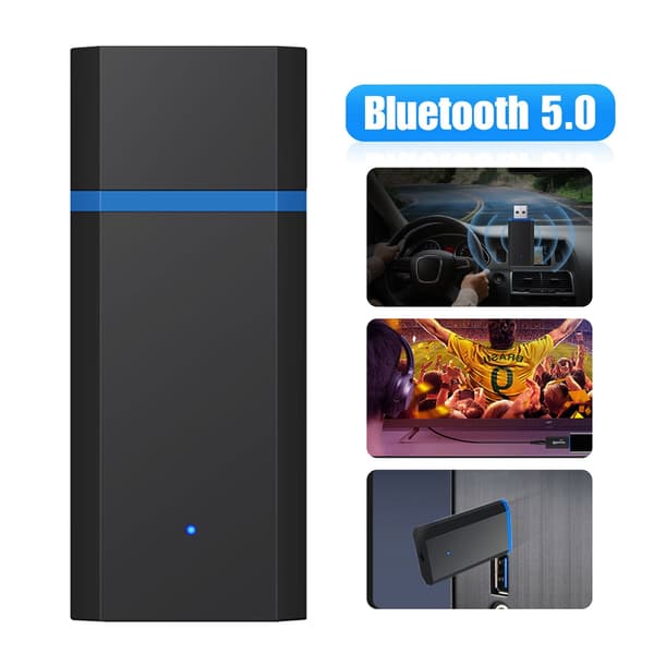 Bluetooth-sender til TV, trådløs Bluetooth 5.0-sender lydadapter trådløs 3,5 mm adapter til hovedtelefon PC TV bærbar computer og mere