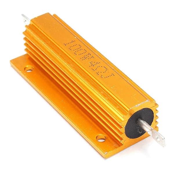 2x Guld Aluminiuminkapslat Effektmotstånd 100W, 4 Ohm 4R