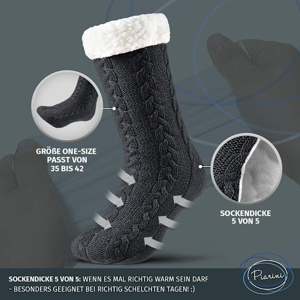 Vintermysiga termiska toffelsockor för män inomhus