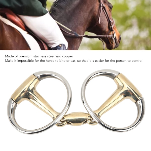 135mm Heste Ring Snaffle Bit Rustfritt Stål og Kobber Hengsel Hest Løst Ring Snaffle for Utendørs Gaver