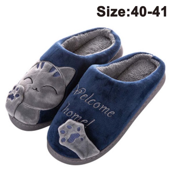 Cartoon lucky cat slippers winter home cotton slippers thick-sol