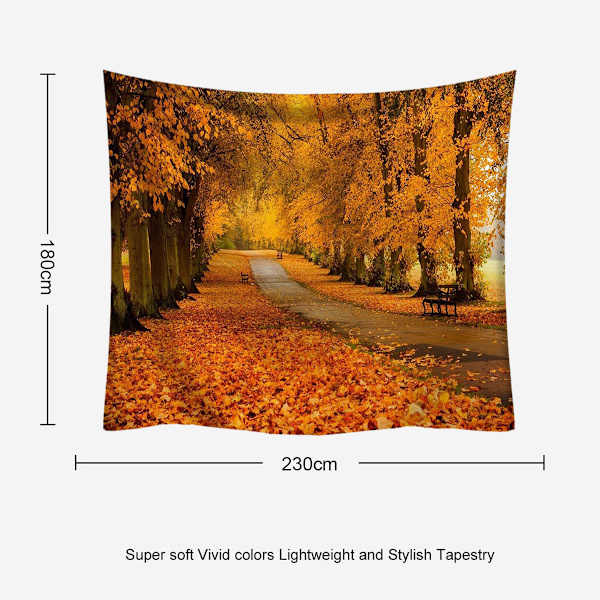 Misty Forest Tapestry Naturlig Grön Trädbildväv Landskapsbildväv