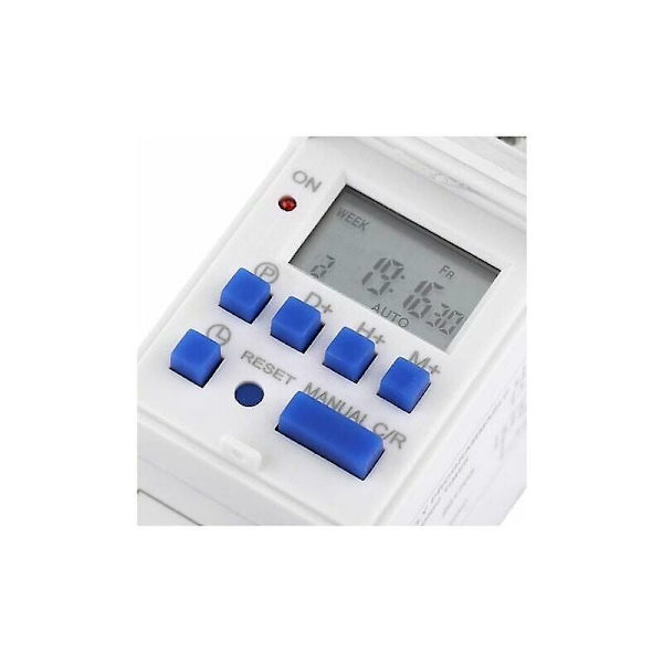 Digital LCD Ström Programmerbar Timer, Tidrelä med DIN-skena Installation Kompatibel, Stöder Upp Till 16 På Inställningar Och 8 Av Inställningar