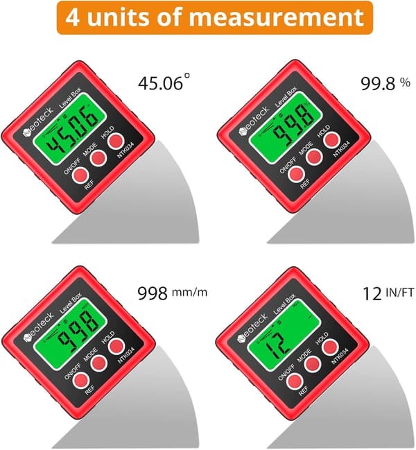 Inclinometer Digital LCD vinkelmätare Goniometer