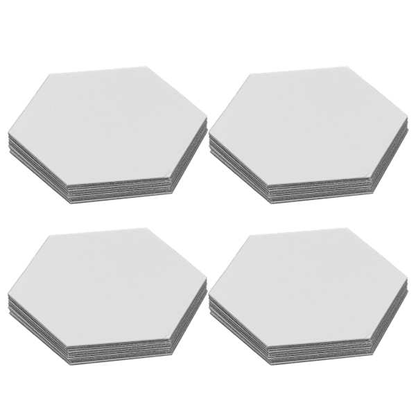 Stilrena Dekorativa Hexagon Akustikpaneler, Högdensitets Ljudabsorberande Material för Effektiv Ljudreducering, Självhäftande Design för Enkel Montering